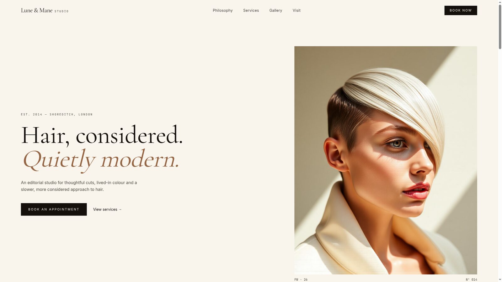 Lune & Mane Studio — Hair · Editorial Salon